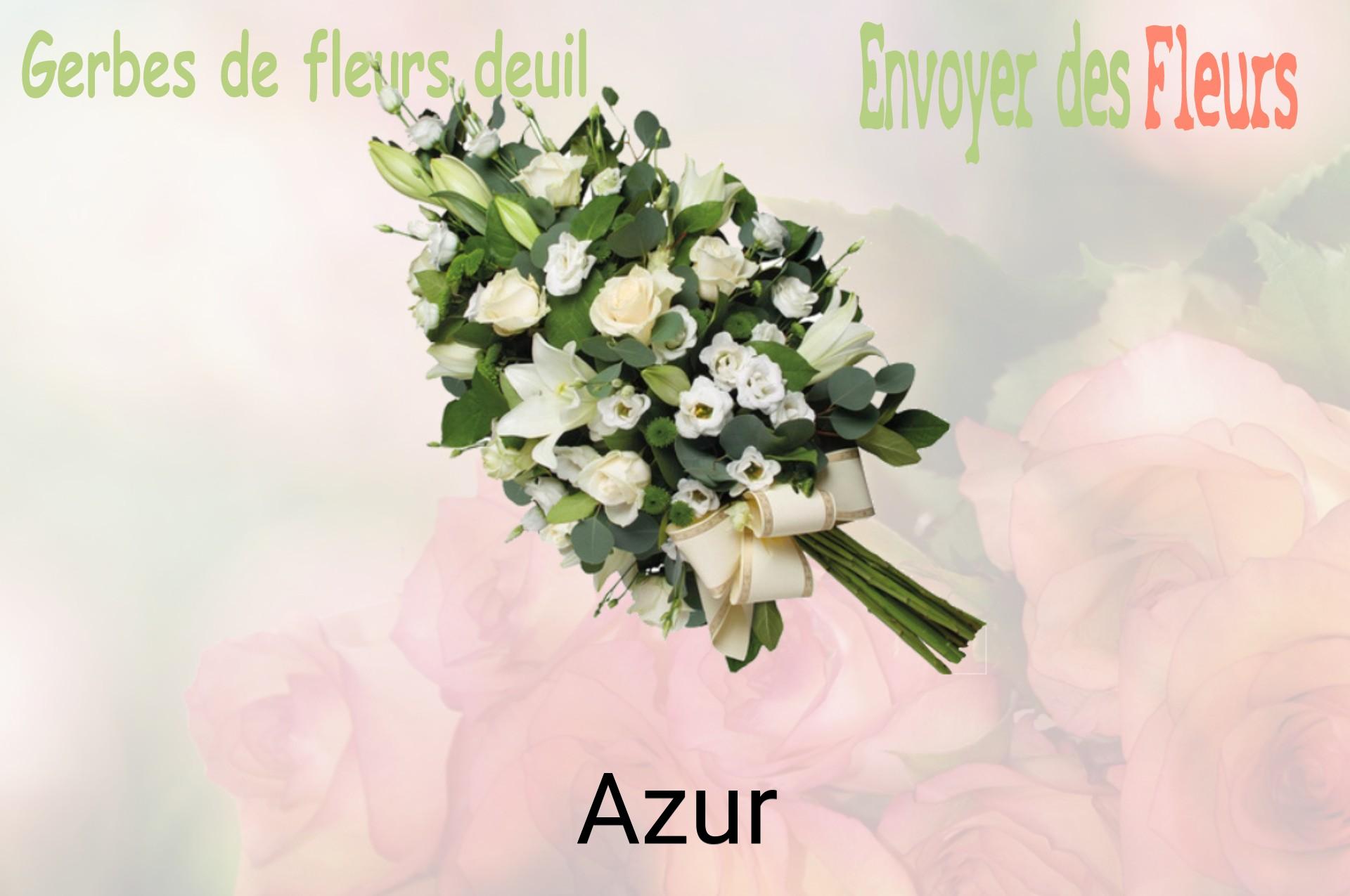 Gerbe de fleurs de deuil livrée à Azur